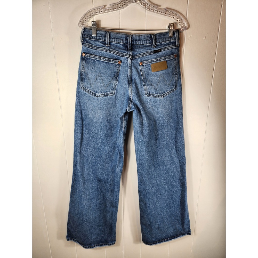 Wrangler PacSun Jeans High Rise Baggy Blue Wide Leg Denim 27